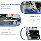 16x24 Pneumatic Heat Press Machine: Dual Platen Heat Transfer Press with Infrared Laser Positioning