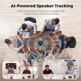 COOLPO Camera 360, 4K Video Conference Room Camera System, Webcam, AI Driven Speaker Tracking, Noise Cancellation, Works
