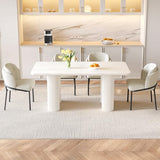 TreLined Dining Table Set for 4, 62.99" Rectangular Kitchen Table with 4 Chairs