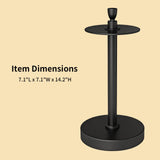 YUMORE Paper Towel Holder Countertop – Heavy Weighted Base Non-Slip, One-Hand Tear, Stainless Steel Kitchen Paper Towel Stand for Stove Side, RV, Black