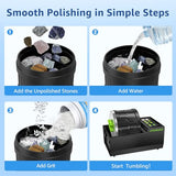 Rock Tumbler Grit Kit, 4LBS Polish Refill with Ceramic Tumbling Media - Polish up to 25 lbs of Rocks, Professional 4-Steps Polishing Grit Set for All Rock Tumblers