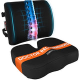 FORTEM Seat Cushion, Office Chair Cushion, Lumbar Support Pillow for Office Chair, Memory Foam Sciatica
