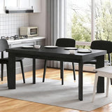 Frmobepts 63 Inch Farmhouse Dining Table, Wood Rustic Kitchen Table, Large Wooden Rectangular Dinner Table for Dining Room (Black)
