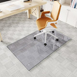 Glass Chair Mat, 30"x48" Heavy Duty Office Chair Mat for Carpet, Grey Carpet Protector Mat for Office Chair