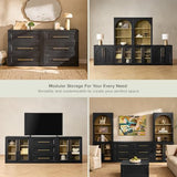Mopio Blake 4 Piece Entertainment Center with Storage