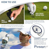 PinMart's Thin Blue Line Flag Golf Essentials Gift Set, Golf Divot Tool, Hat Clip, Magnetic Ball Markers + More