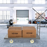 Height Flat Dolly, Hand Trucks with 5" Nylon Casters, Heavy-Duty Utility Push Carts