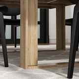 Conference Table for 6-8 People, Large Rectangular Meeting Table, Modern Seminar Table for Office Meeting Conference Room