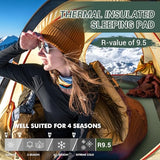 Elegear CumbreX™ Self Inflating Sleeping Pad, 3.15" Ultra-Thick Memory Foam Camping Pad with Pillow Fast Inflating in 20s Insulated Camping Mattress Pad 4-Season Camp Sleeping Mat for Camp/Travel/Tent