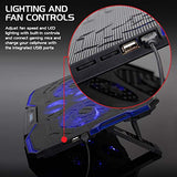 Cryogen Gaming Laptop Cooling Pad - Fits 17 in Computer- Adjustable Laptop Cooling Stand with 5 Quiet Cooler Fans