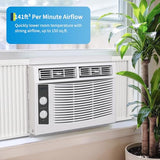 Garvee 5000 BTU Window Air Conditioner, Small Window AC Unit with Fan Function, Reusable Filter and Easy-to-Use Mechanical Controls for Apartment, Living Room, Bedroom, Rooms Up to 150 Sq. ft, White