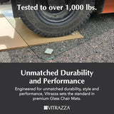 Glass Office Chair Mat by Vitrazza 66x66 XL Chiaro, Carpet & Hard Floors