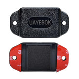 UAYESOK Ham Handheld Radio Holder, Walkie Talkie & Speaker Mic Vehicle Car Clip Mount Bracket, Adhesive Back Screw Fixation(Black)