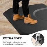 OmySalon Salon Mat for Hair Stylist 4’x5’ Anti Fatigue Barber Floor Mat with Round Base