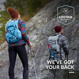 Sherpa Hiking Hydration Backpack – 22L Hiking Backpack with Water Bladder, Phone Compartment, Waterproof Zippers & Trekking Pole Holders