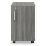 NBF Mobile File Cabinet Office Storage Pedestal with Locking Drawer, Walnut