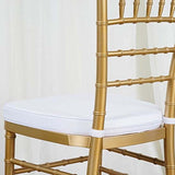 Tableclothsfactory 10PCS White Chiavari Chair Cushion for Wood Resin Chiavari Chairs