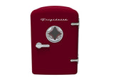 Frigidaire Retro 9-Can Mini Personal Fridge Portable Cooler for Car, Office, Bedroom, Dorm Room, or Cabin, 11.8" D x 7.1" W x 10.1" H, Red