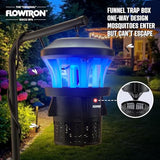Flowtron Outdoor Bug Trap | UV Light & Powerful Fan Fly Killer with ½ Acre Coverage | Quiet Insect Control & Weather Resistant | Easy Clean Collection Chamber | Patio Deck Yard | ETL Certified