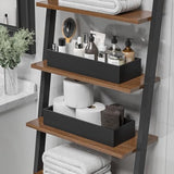 ZHWS Toilet Paper Basket, Bathroom Basket for Counter Toiletires Decor Towel TP, Back of Toilet Organizer Storage, Guest Toilet Tank Tray, Vanity Tray for Perfume Makeup Kitchen 15"x6"x3" Black