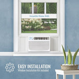 Keystone 18,000 BTU Window Air Conditioner and Dehumidifier, 230V, Window Unit Air Conditioners for Apartment, Living Room, Bedroom, Large Rooms up to 1000 Sq.Ft., Window Air Conditioner with Remote