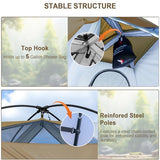 Camping Shower Tent, 7.9 FT Extra Tall Oversize Privacy Tent, Portable Outdoor Bathroom Toilet Tents with Floor, Easy Set Up Privacy Shelter for Dressing, Hiking, Fishing, UPF50+