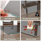 Tempered Glass Desk Chair Mat for Carpet, Glass Office Chair Mat - 5mm Thickness, Smooth Rolling, Scratch-Resistant
