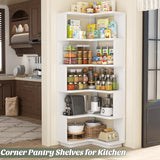 Baffle, Freestanding L Shaped Display Shelf Stand for Home Office, Living Room, Bedroom, Kitchen