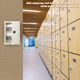 Key Storage Lock Box with Code, Locking Key Cabinet, 40 Key Holder Wall Mount with Combination Lock