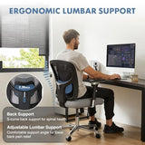 DUMOS Big and Tall Office Desk Chair with Lumbar Support, 500lbs Heavy Duty