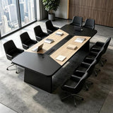 8FT Conference Table for 8-10 People, 94.5" Large Meeting Room Table with Built-in Power Outlets & Cable Grommets