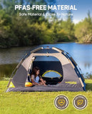 FanttikOutdoor Zeta C2 Camping Tent, 2 Person Instant Dome Tent, Easy Setup in 60s, Portable Waterproof Cabin Tent with Pre-Attached Poles & Air Vent, Ideal for Camping, Hiking, Backyard