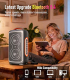 VUOPAX Portable Bluetooth Speaker, 240W Peak Powerful Loud Sound Party Speakers Bluetooth Wireless, Bass Boost,24H Playtime,Fast Charge,RGB Lights,TWS,IP65 Waterproof Outdoor Speaker for Party, Beach