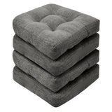 Basic Beyond Chair Cushions for Dining Chairs, Non-Slip Chair Pads, Thick Seat Cushions 4, 17" x 17" x 4", Dark Grey