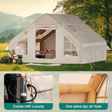 YITAHOME 13FT X 10FT Inflatable Camping Tent, Large Inflatable House Tents for 8 People with Pump, Easy Setup Waterproof Blow Up Tent with Explosion Proof Valve for Camping Hiking Backpacking