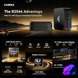 KAMRUI Pinova P1 Mini PC AMD Ryzen R2544 Mini Computers 16GB RAM 512GB SSD