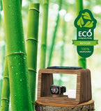 Bamboo Charging Station for Multiple Devices,15W Fast Wireless Charging Station with Nightlight, 3 Color & 4 Adjustable Brightness Compatible