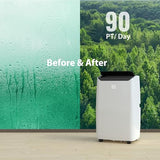 14,000 BTU Portable Air Conditioner with Remote Control, 4-IN-1 Remote Control Vertical AC Unit Cooling up to 750 Sq. Ft. Cooling/Dehumidifier/Fan/Timer, Low Noise, Apartment, Bedroom, Office, Black