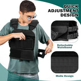 Adjustable Weighted Vest for Men Women – Tactical Vest for Rucking, HIIT & CrossFit, Fits 10x12 Plates, 600D Breathable, Weights Not Included