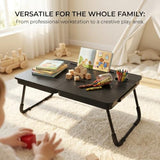 Foldable Laptop Bed Desk for Couch, Sofa - Large Lap Desk Tray Table with Cup Holder and Tablet Slot