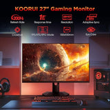 KOORUI 27 inch Mini-LED IPS Gaming Monitor, 200Hz 1ms, QHD 1440P HDR1000