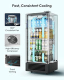 EUHOMY 6 Cu.Ft Commercial Refrigerators, Beverage Refrigerator with Lock