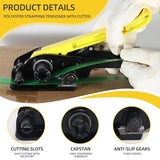 Banding Strapping Kit, 5/8” x 1000’ Heavy Duty Pallet Strapping Kit >1500lbs Tensile Strength, Includes Banding Tool Tensioner & Sealer, 200 Metal Seals, Corner Protectors & Dispenser Box