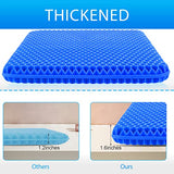 Hvllyan Gel Seat Cushion for Long Sitting (Thick & Extra Large), Gel Cushion for Wheelchair Soft, Chair Cushion