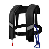 Snorkel Vest, Portable Inflatable Swim Vest Jackets for Snorkeling Swimming Diving Safety,Manual Inflatable Men's Women's Adjustable Vest for Swimming Fishing Outdoor Water Sports (330LB)(Black)