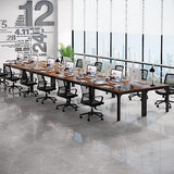 Tribesigns 78.74-Inch Conference Table Set,13FT Conference Room Table, Large Rectangle Meeting Seminar Tables