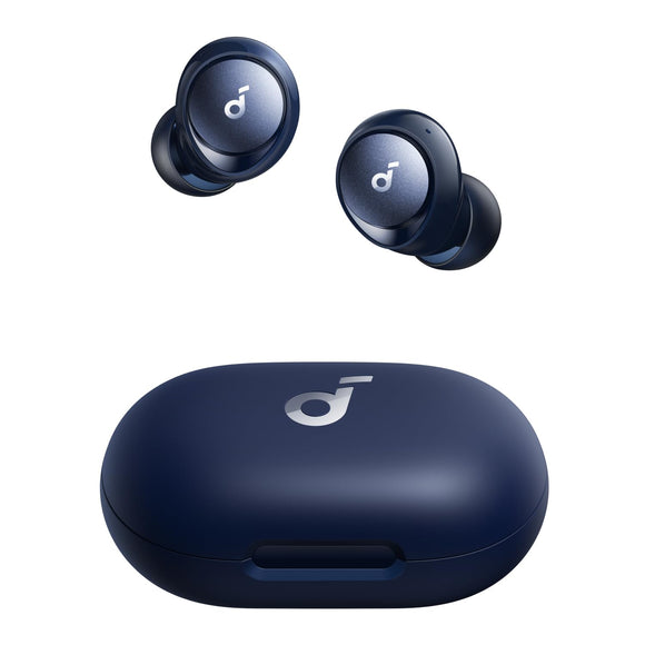 Auto-Adjustable Active Noise Cancelling Wireless Earbuds, Reduce Noise by Up to 98% (Blue) Soundcore