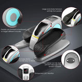 ANCHEER Under Desk Elliptical Machine - Quiet Pedal Exerciser for Seniors, Office & Home, Low-Impact Seated Leg Workout Equipment, Smart LCD Display, Remote Control(Gray)