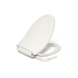 Kohler PureWash M250 Manual Elongated Bidet Toilet Seat, Biscuit, Quiet-Close Lid Prevents Slamming, Cool Water, Easy Installation with Quick-Release Hinges, Adjustable Spray Position & Pressure
