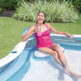 Intex 56475EP Swim Center Family Lounge Inflatable Pool, 90" X 90" X 26", for Ages 3+